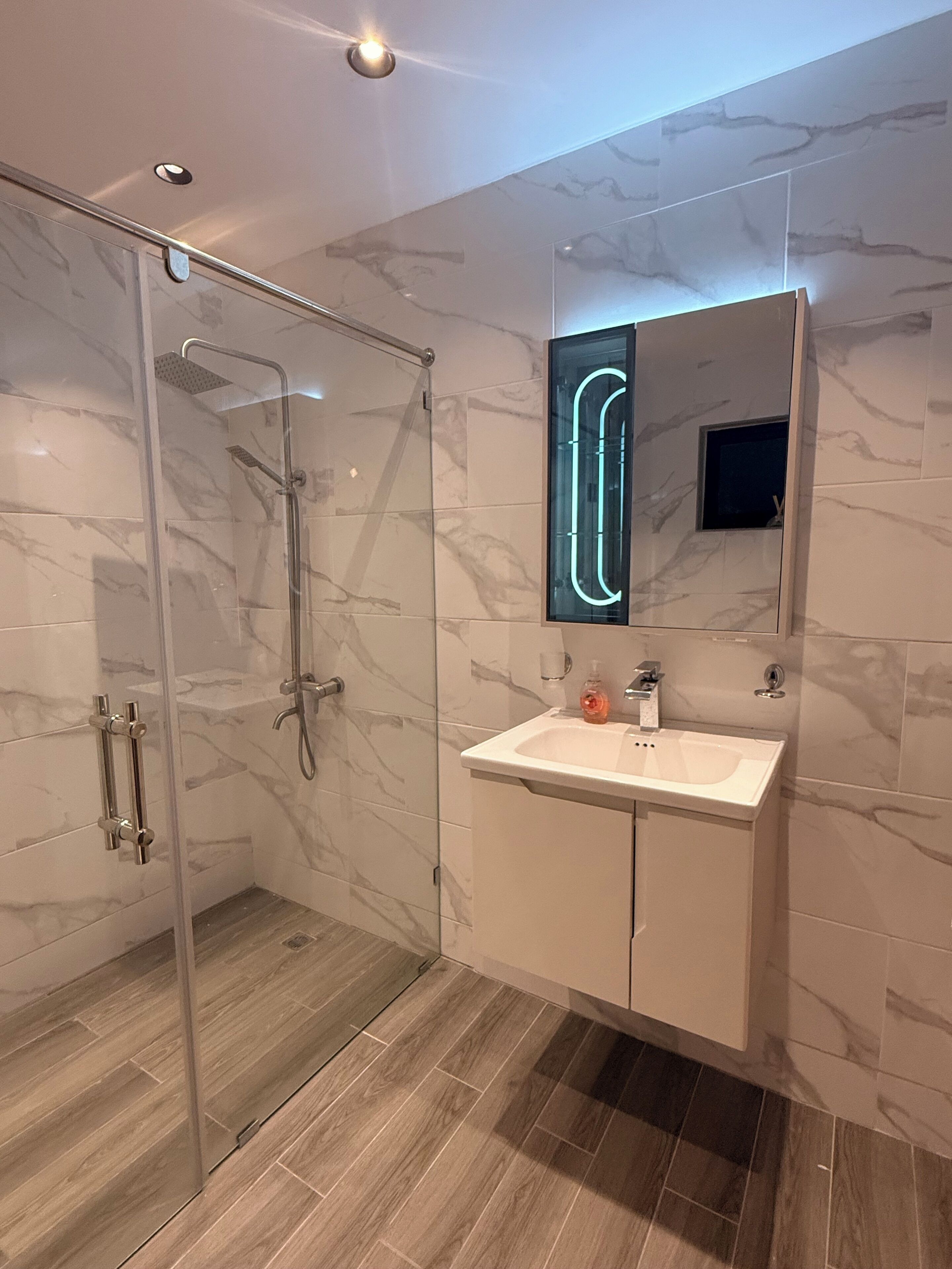 Towels, soap, toilet paper