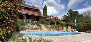 Piscine extérieure, piscine chauffée