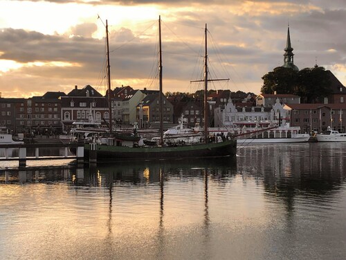 Ländliche Idylle am Dorfrand mit weitem Blick, nicht weit von Kappeln