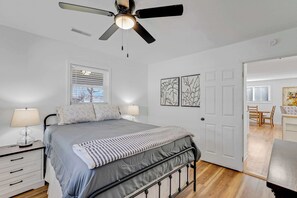 3 bedrooms, iron/ironing board, travel cot, WiFi