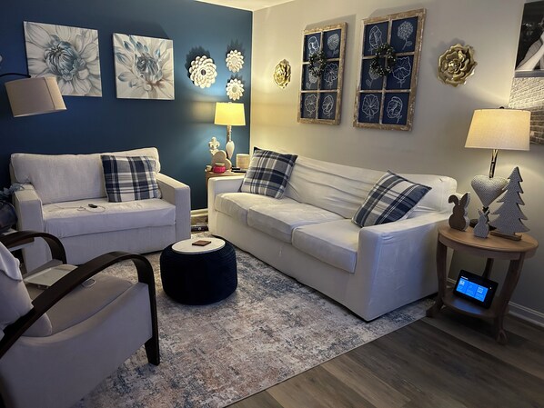 Televisie en een open haard