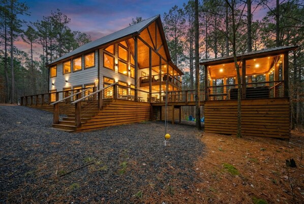 Exterior - NEW! Forest Views, Hot Tub, Game Room and Arcade (Broken Bow)