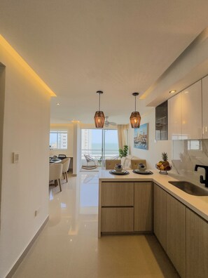 Interior - Luxury Apartment with Ocean View (Cartagena de Indias)