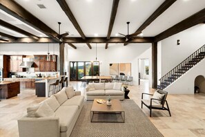 TV, fireplace, offices - The Sanctuary at Sacred Mesa • Panoramic Mtn Views (Sedona)