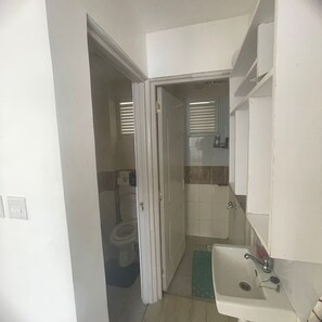 Apartemen Keluarga | Kamar mandi | Shower, perlengkapan mandi gratis, sandal, dan handuk