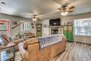 TV, fireplace - Near Hiking Trail! All-Season Ruidoso Getaway (Ruidoso)