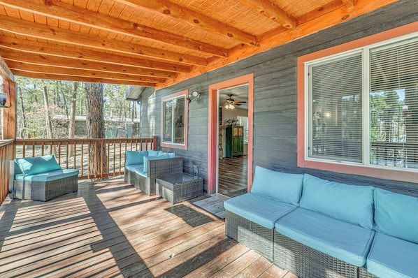 Terrace/patio - Near Hiking Trail! All-Season Ruidoso Getaway (Ruidoso)