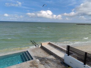 Sun-loungers, beach towels