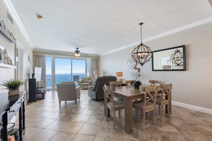 Smart TV, fireplace, DVD player - Beach & Gulf front Unit 1104 at Princess Condos 6415 Thomas Drive (Panama City Beach)
