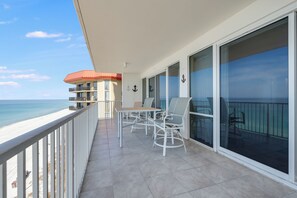 Outdoor dining - Exclusive beachfront units and breathtaking ocean views at Princess Condos. (Panama City Beach)