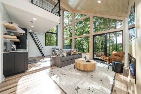 Télévision, cheminée