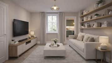 Fernseher, Stereoanlage, Arbeitsbereiche