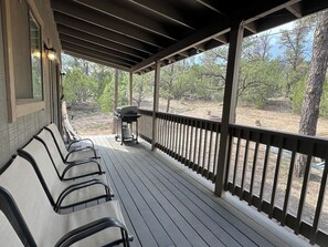 Terrace/patio - Family Cabin Mtn Escape, Views & Gas Fireplace! (Heber-Overgaard)