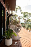 Casa presidencial, banheira de hidromassagem, vista para a montanha | Terraço/pátio