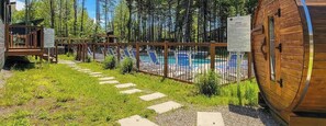 Outdoor pool, a heated pool