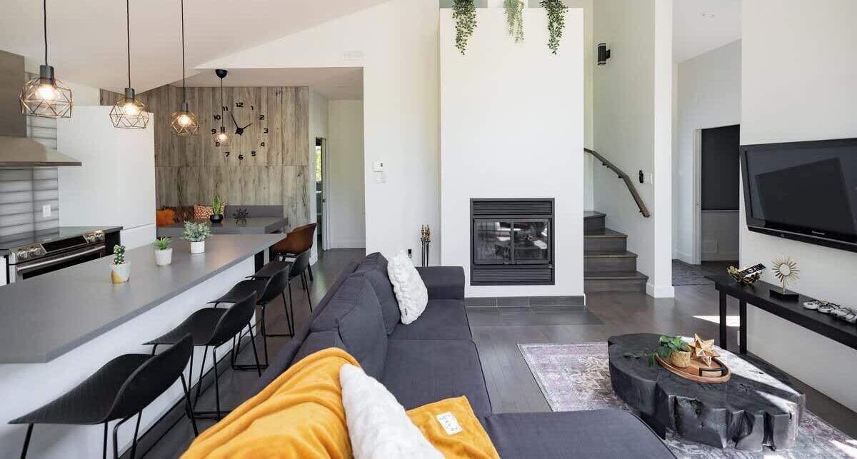 Televisión, chimenea y videojuegos 