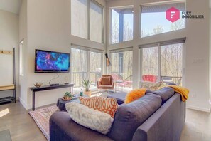 Televisión, chimenea y videojuegos 