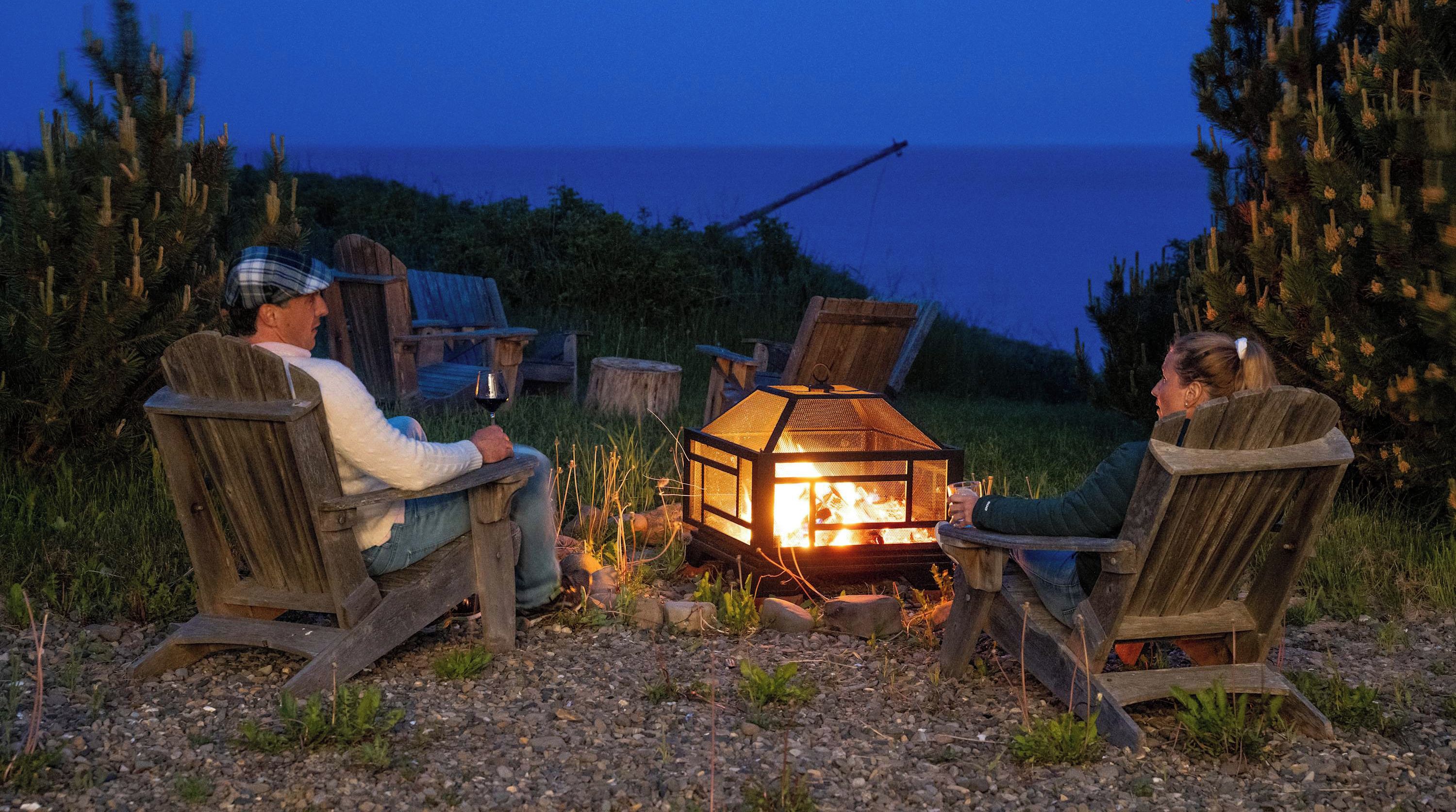 "Beautiful sunset views, nice to make a campfire and enjoying the private surroundings, quiet and serene.   You cannot beat the scenery with view of the Bay of Chaleur and the river on the side." Serge (Ottawa)
