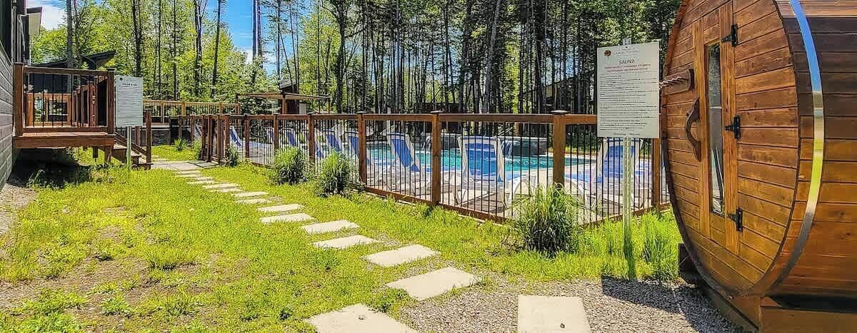 Piscine extérieure, piscine chauffée