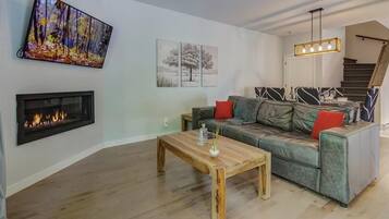 TV, fireplace, offices