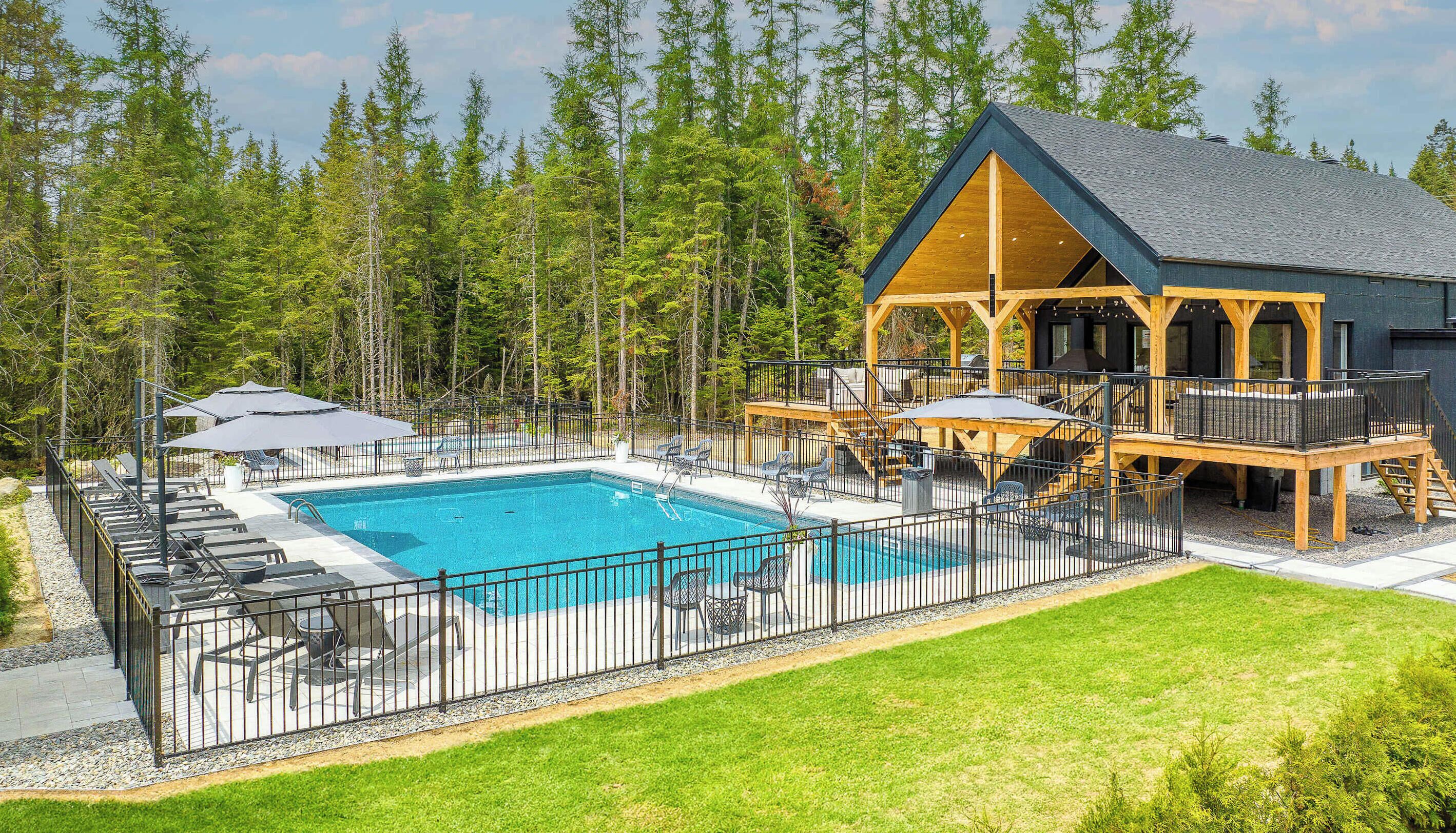 A heated pool