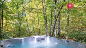 Outdoor spa tub - King bed, Cinema screen, Private SPA, Near Quebec (Pont-Rouge)