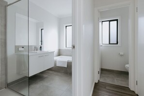 Shower, hair dryer