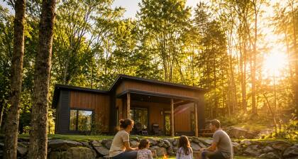Modern• Riverfront• Spa•firepit • 8 min Lac Simon