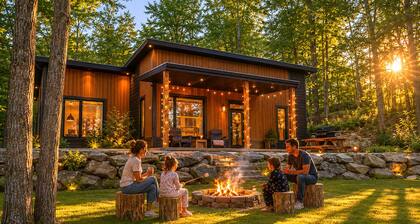 Modern• Riverfront• Spa•firepit • 8 min Lac Simon