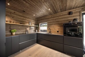 Fridge, microwave, dishwasher, coffee/tea maker