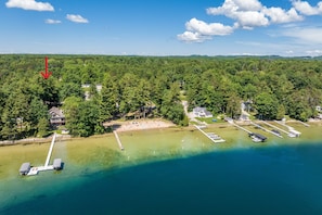 Aerial view - Halcyon House - Nearly waterfront at Long Lake! (Traverse City)