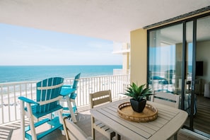 Outdoor dining - Classy & Homey Direct Beachfront 3BR | 2 Pools (Orange Beach)