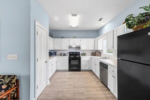 Fridge, microwave, oven, stovetop - Captains Cabin | 5-Min Walk to Beach • Coastal Comfort Retreat (North Myrtle Beach)