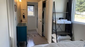 1 bedroom, travel crib, WiFi, bed sheets