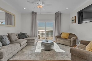 Smart TV - Sky Paradise: Modern Oceanfront Townhome @ Top Shelf Stays (North Topsail Beach)