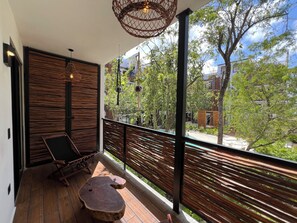 Terrace/patio - NEW Beautiful apartment with pool view + 2 bicycles. (Tulum)