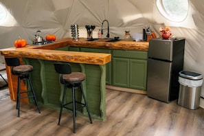 Stovetop, coffee/tea maker, cookware/dishes/utensils - Romantic Dome Retreat for Couples | Ellijay, GA (Ellijay)