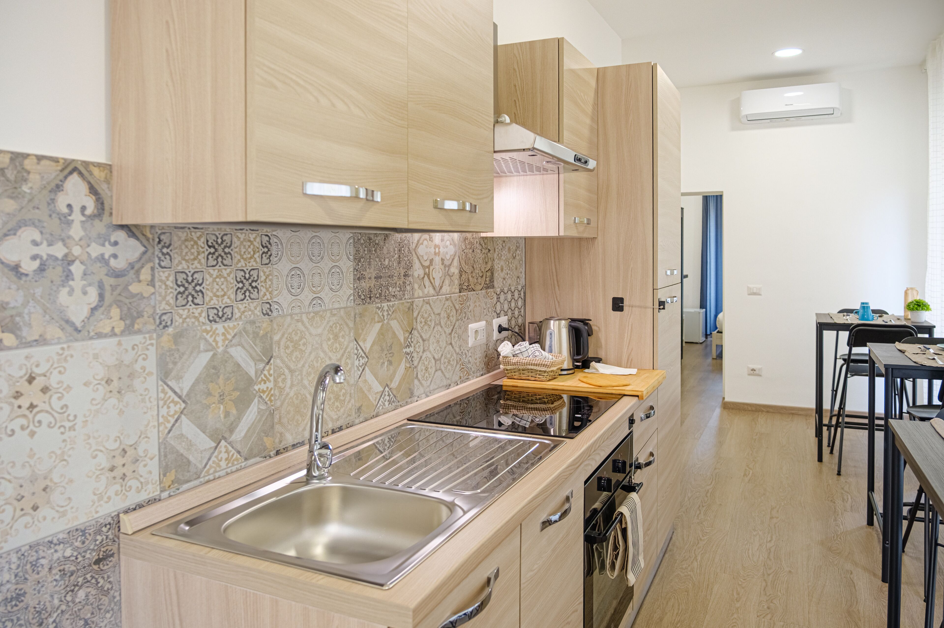 Mini-fridge, stovetop