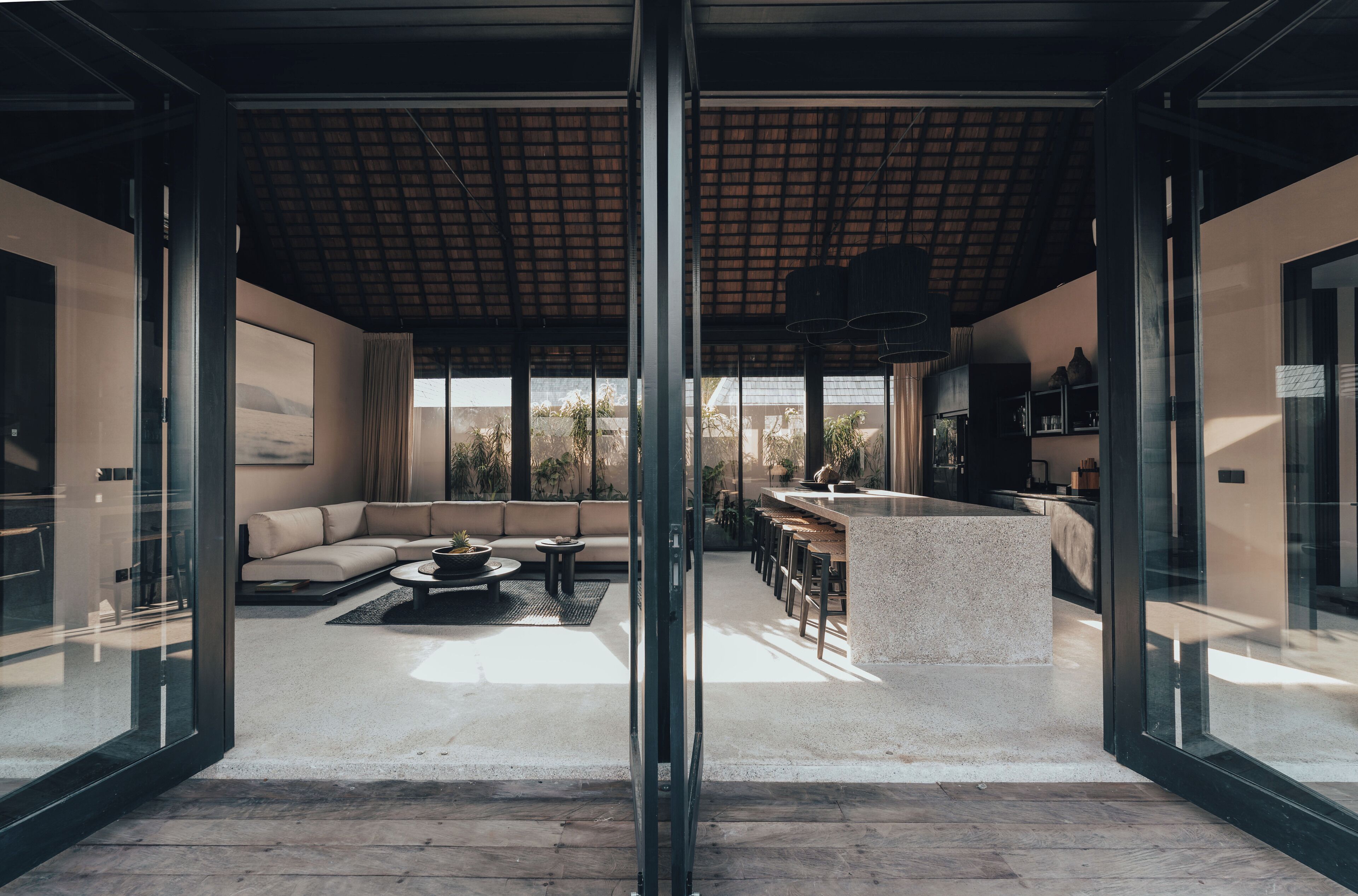 Luxury Villa, Pool View | Living area
