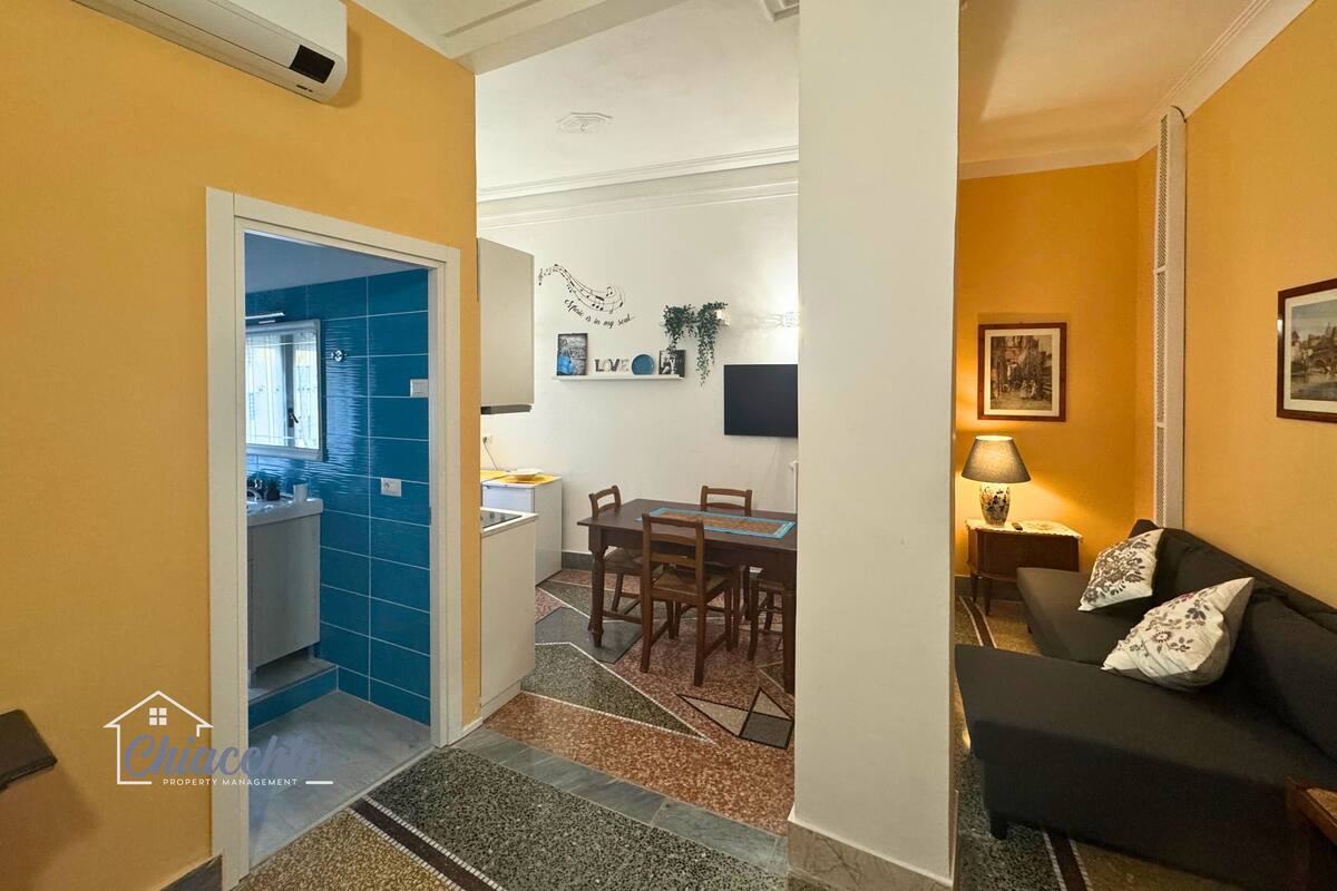 Apartment, 1 Queen-Bett und Schlafsofa, Kochnische, Stadtblick | Wohnbereich