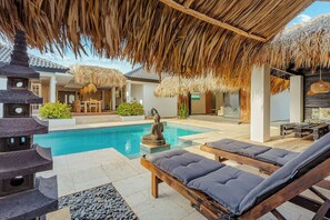 Pool - Bali-Inspired 7BR Private Oasis Walk to Palm Beach (Noord)