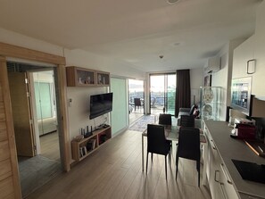 Interior - Bright new apartment with unique sea and city views. (Tambon Patong)