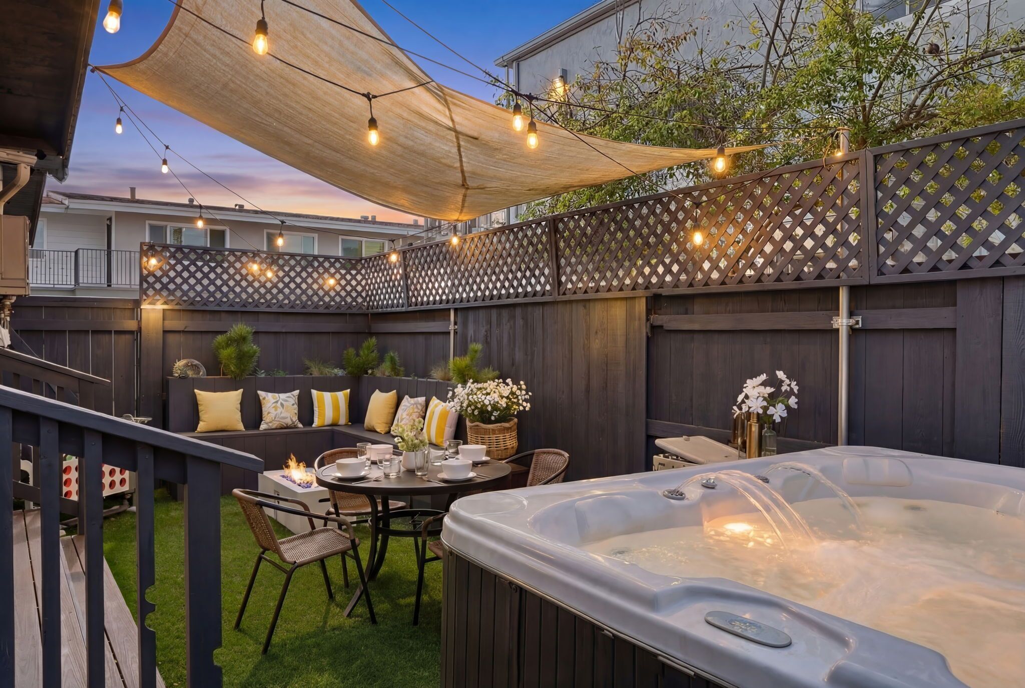 Outdoor spa tub