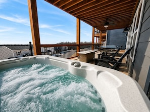 Terrace/patio - 9BR Table Rock Lake Lodge w/ Hot Tub & Game Room • Near SDC (Branson)