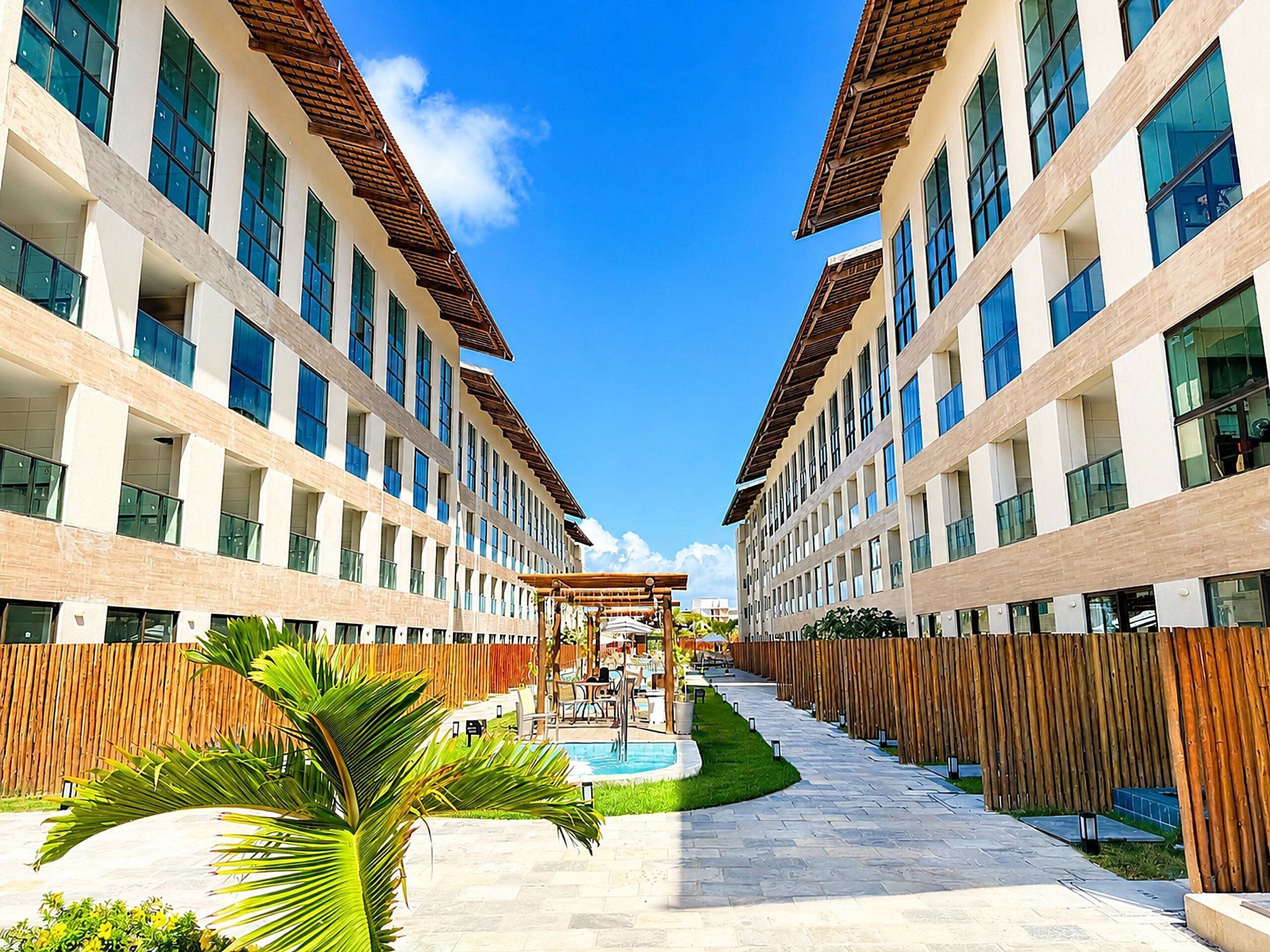 Apartamento | Piscina | 3 piscinas externas, espreguiçadeiras