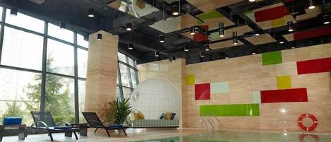 Indoor pool, outdoor pool