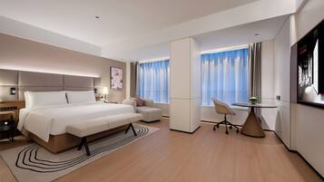 Premier Double Room, City View | Desk, laptop workspace, soundproofing, iron/ironing board