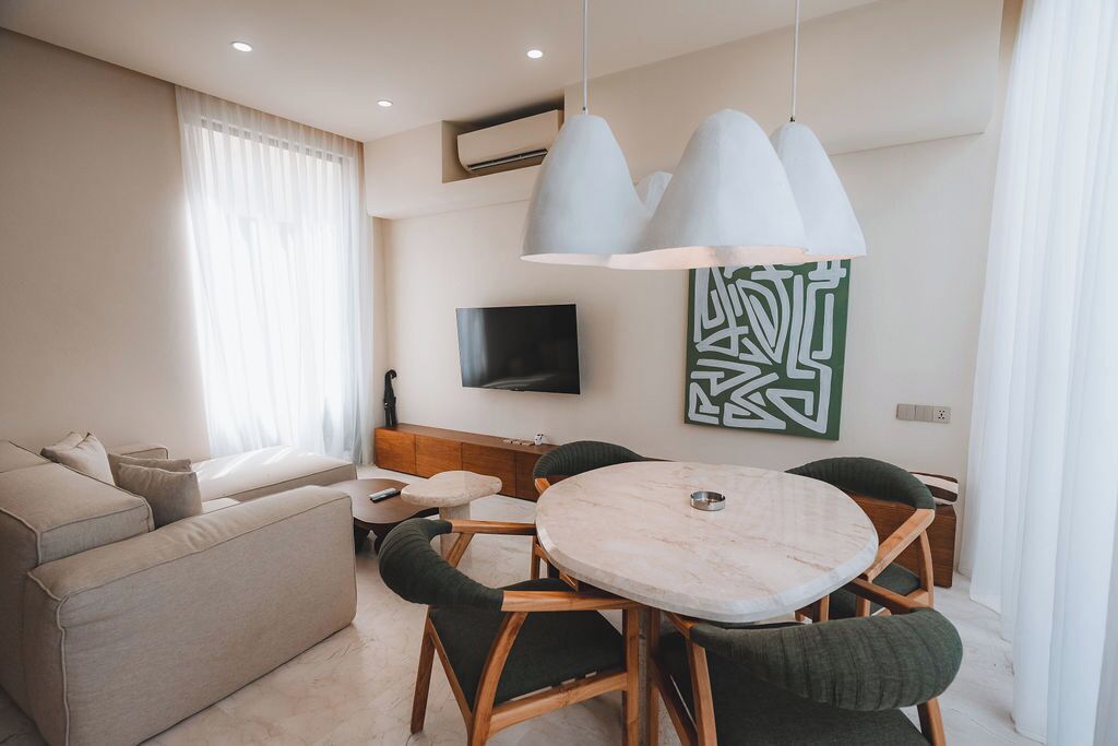 Villa Deluxe, vue jardin | Coin séjour