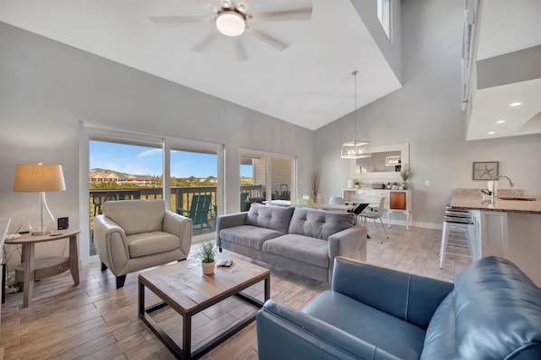 Deluxe Condo, 2 Bedrooms, Beachside | Living area - IRB Intercoastal (Indian Shores)