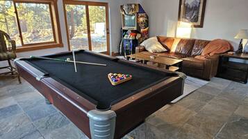 TV, fireplace, video games, offices